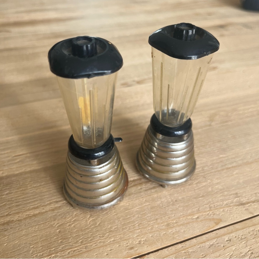 Vintage Blender Salt and Pepper Shakers - RARE - used/worn